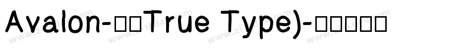 Avalon-粗体True Type)字体转换